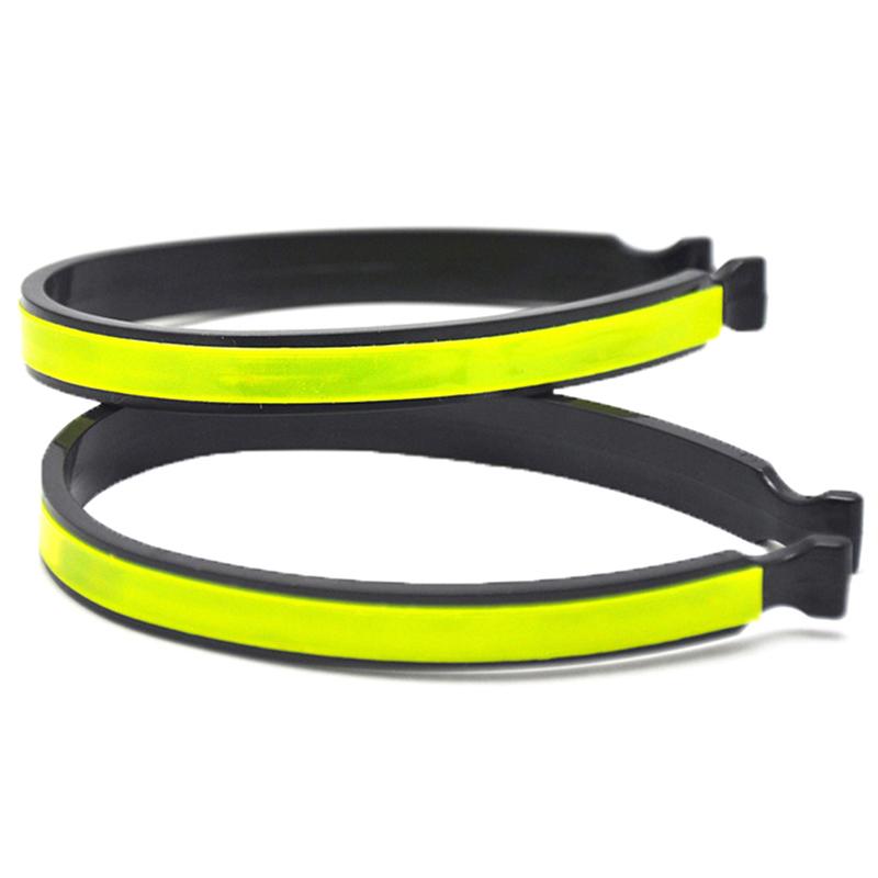 Reflective Trouser Clips Safety Strips Outdoor Cycling Ankle Leg Hi-Viz Bike High Visibility Bicycle Pants Clip Riding Equipment