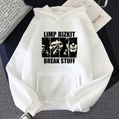 Limp Bizkit Graphic Printing Hoodies Classic Round Neck Long Sleeve Oversized Fleece Hooded Unisex Pullovers Hoody Sweatshirts