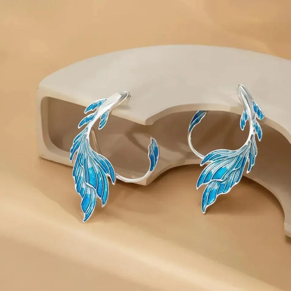 Cercei Unici Cercei Trendy pentru Femei Cercuri Cercei Mari Personalizați Elf Cârlige pentru Urechi Piercing Strass Clipuri pentru Osul Urechii Bijuterii