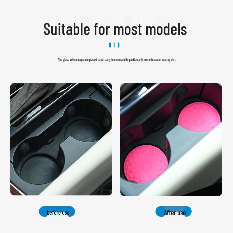 

Car Cup Holder PVC Lozenge Anti-Slip Mat & Coaster чорний