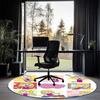 Lizzie McGuire Printed Round Rug Carpet Chair Rug Area Rug Entryway Doormats,for Office Chair Living Room Bedroom Kitchen Room.