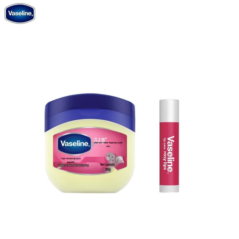 Vaseline Baby Jelly & Rosebud Lip Balm Bundle
