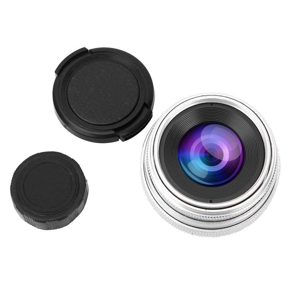 Vbestlife VBESTLIFE 35mm F1.6 CCTV C-Mount Large Aperture Lens, Manual Focus Prime Lens, Compatible with Sony NEX M4/3 FX (Silver)