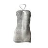 backless large-size sweater, sexy lingerie, women's passion suit, uniform temptation, flirting, no-take nightclub suit hanging neck