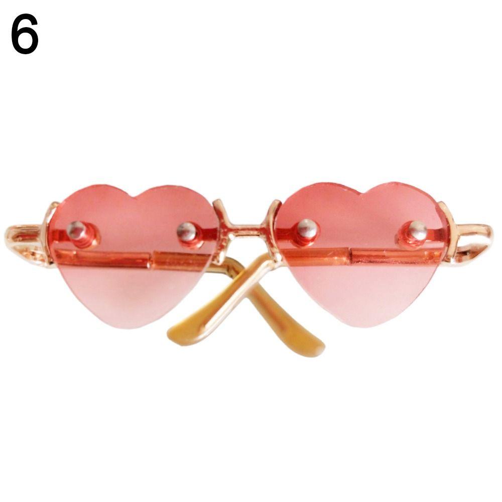 Plush Doll for 1/31/4 BJD For 10/15cm Dolls Plush Doll Eyeglasses Glasses Clothes Cute Heart Frame