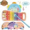 Vtech baby - play green - xylo-tambourin lumi magique (jouet bois fsc®)
