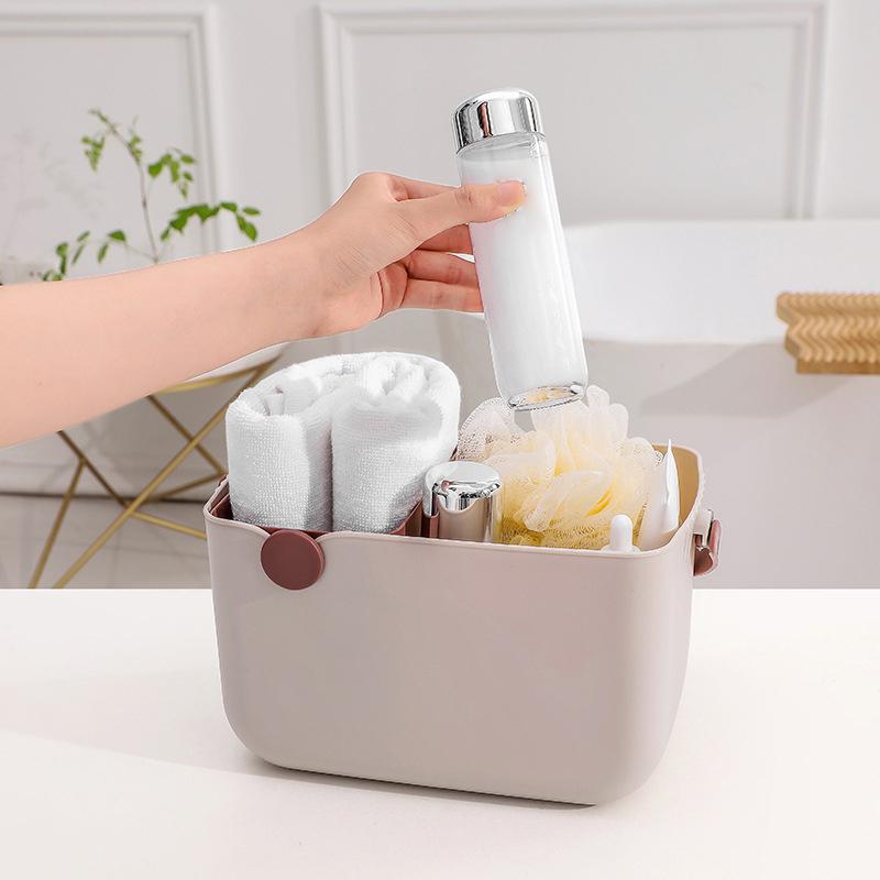 Multifunctional Bath Storage Basket Cosmetic Handheld Box Portable Outdoor Travel Beach Drainage Basket Picnic Fruit Basket