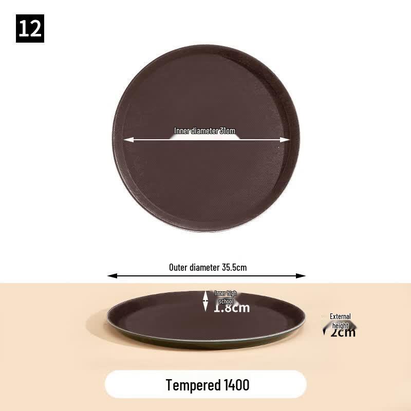 Ru Han Commercial Plastic Round Serving Tray Set