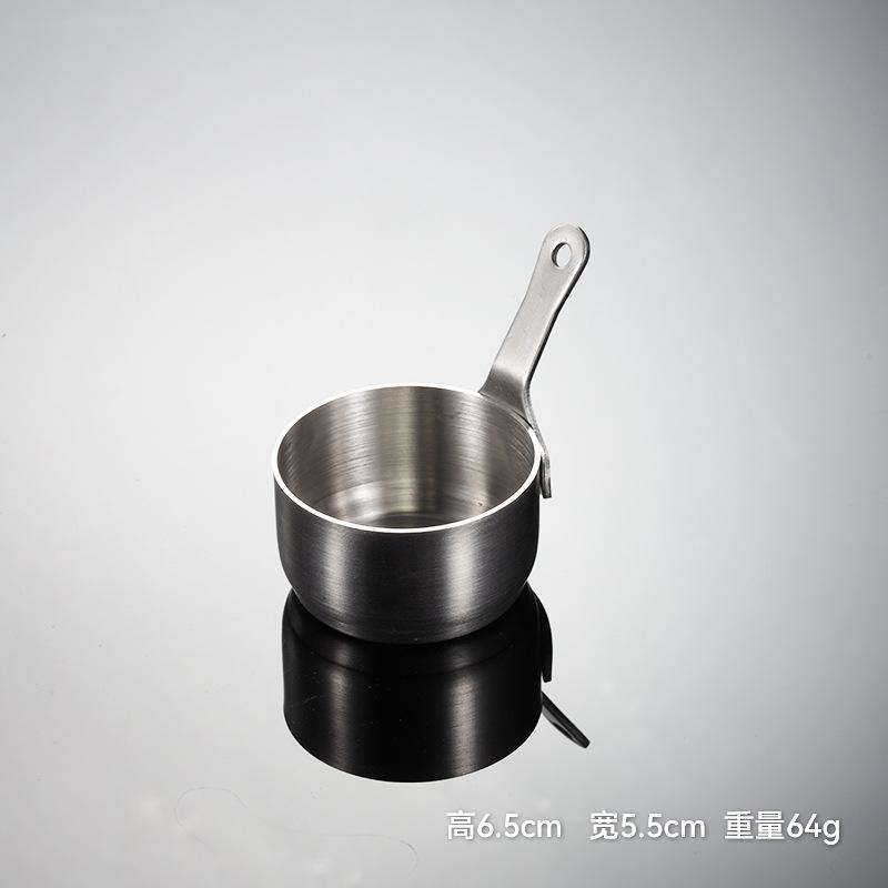 Customized 304 stainless steel sauce cup multi-specification with handle sauce plate golden hotel western tableware thick