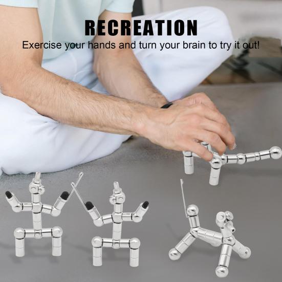 Magnetic Fidget Pen Decompression Magnet Metal Writing Toy Stress Relief Multifunctional Deformable Writing Pen Kids Toy