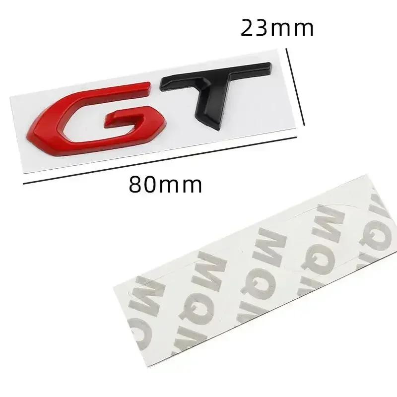 Suitable for Kia GT Car 3D Metal Letter Logo Badge Decal Sticker Car Car Trunk Letter Badge Styling Sticker