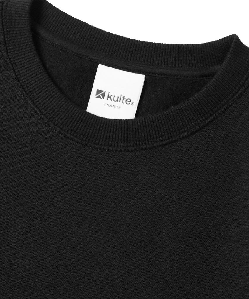KULTE 809 Standard Fit Leather Icon Sweatshirt Black