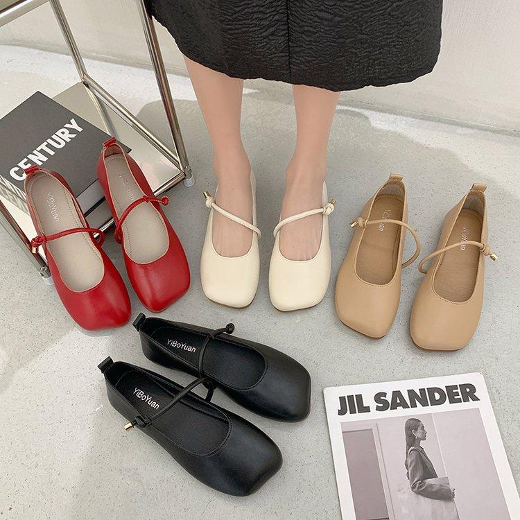 

Spring new square toe women s Shoes Outdoor anti slip loafers Fashion comfortable flat Casual lightweight ladies shoes Zapatos 40 чорний