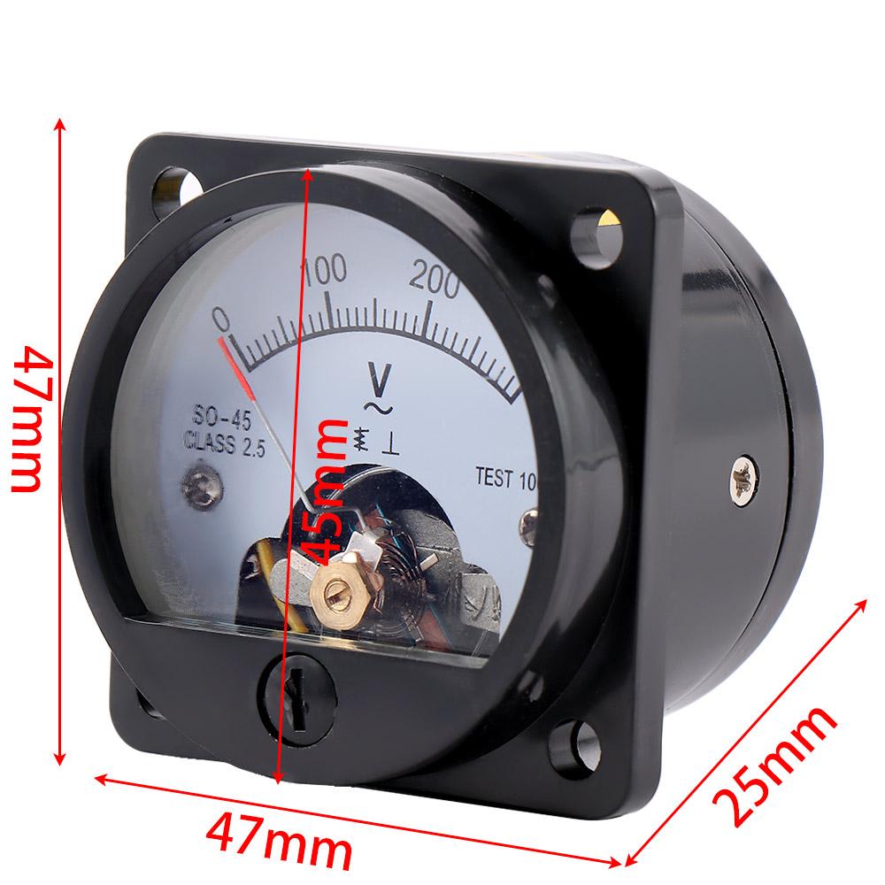 Analog Dial Round AC 0-300V AC Voltage Voltmeter Volt Tester Voltmeter Gauge Pointer Voltmeter