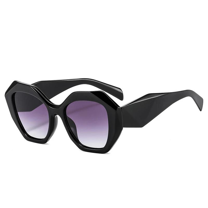 Retro Oversized Irregular Polygon Women Sunglasses Fashion Jelly Color Eyewear Shades Uv400 Men Gradient Sun Glasses
