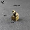 Solid Pure Brass Small Pixiu Seal Statue Chinese Feng Shui Lucky Home Decorations Ornaments Lovable Animal Figurines Desk Decor