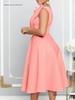 Plus Size Women's One-Shoulder Ruffle High-Waisted Evening Gown Dress