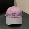 Color Matching Retro Love Embroidery Peaked Cap Children Spring and Summer Casual Wide Brim Show Face Small Soft Top Baseball Cap Tide