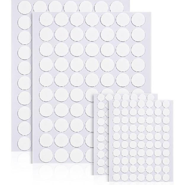 20mm Double Sided Sticky Dots Removable Adhesive Putty No Traces Clear Sticky Tack Waterproof Stickers for Wall Metal Glass Ceramic Wood (280PCS)