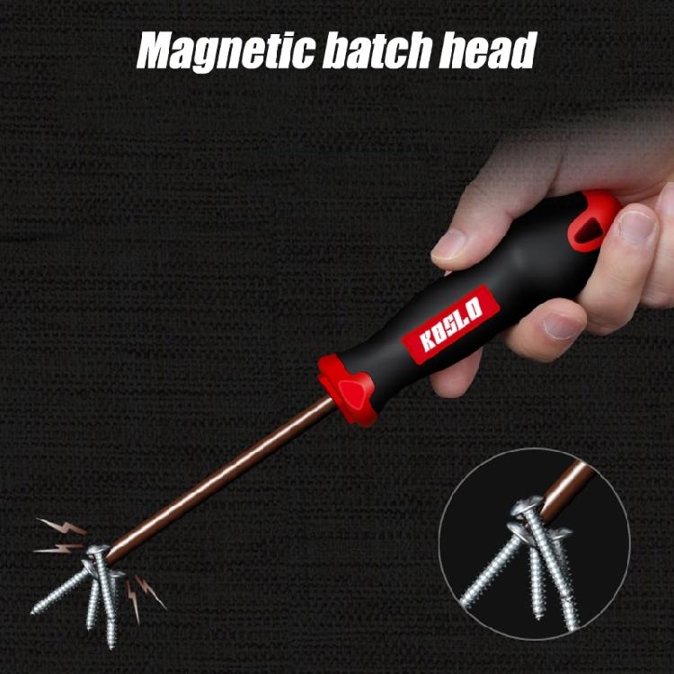 Slotted/Crossed Magnetic Screwdriver With Corrosion Resistant Alloy And Comfort Grips Handle