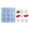 Resin Shaker Filling Mold,Silicone Cherry Mold Epoxy Resin Mold Filler Quicksand Casting Filling Mold for Jewelry Making