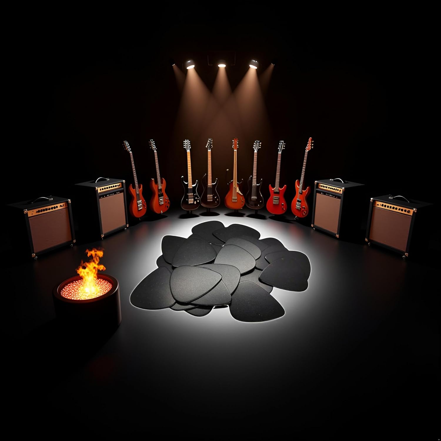 30Pcs Black Guitar Picks, Celluloid Guitar Plectrums for Your Electric, Acoustic, or Bass Guitar Guitar Picks and Bass Picks (0.5mm)