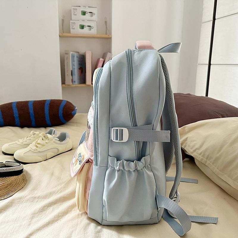 College Colorblock Schultasche Damen Reiserucksack Leichtgewichtiger Klassenrucksack