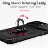 Sliding Push Window Case For iPhone 15 Pro Max Case iPhone 15 Cover Armor Shockproof Metal Ring Holder Camera Protector Cover