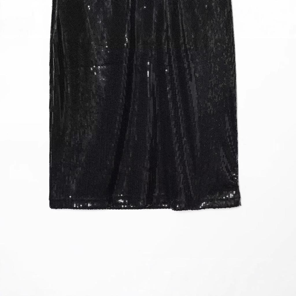 2025 Fashion Sequin Halter Neck Dress for Women - European and American Style