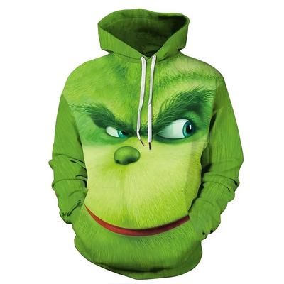 Ενδιαφέροντα 3d ρούχα Green Devil 3d αστεία εμπριμέ hoodie hoodie, ανδρικό street fashion casual hoodie, δώρο σε φίλο