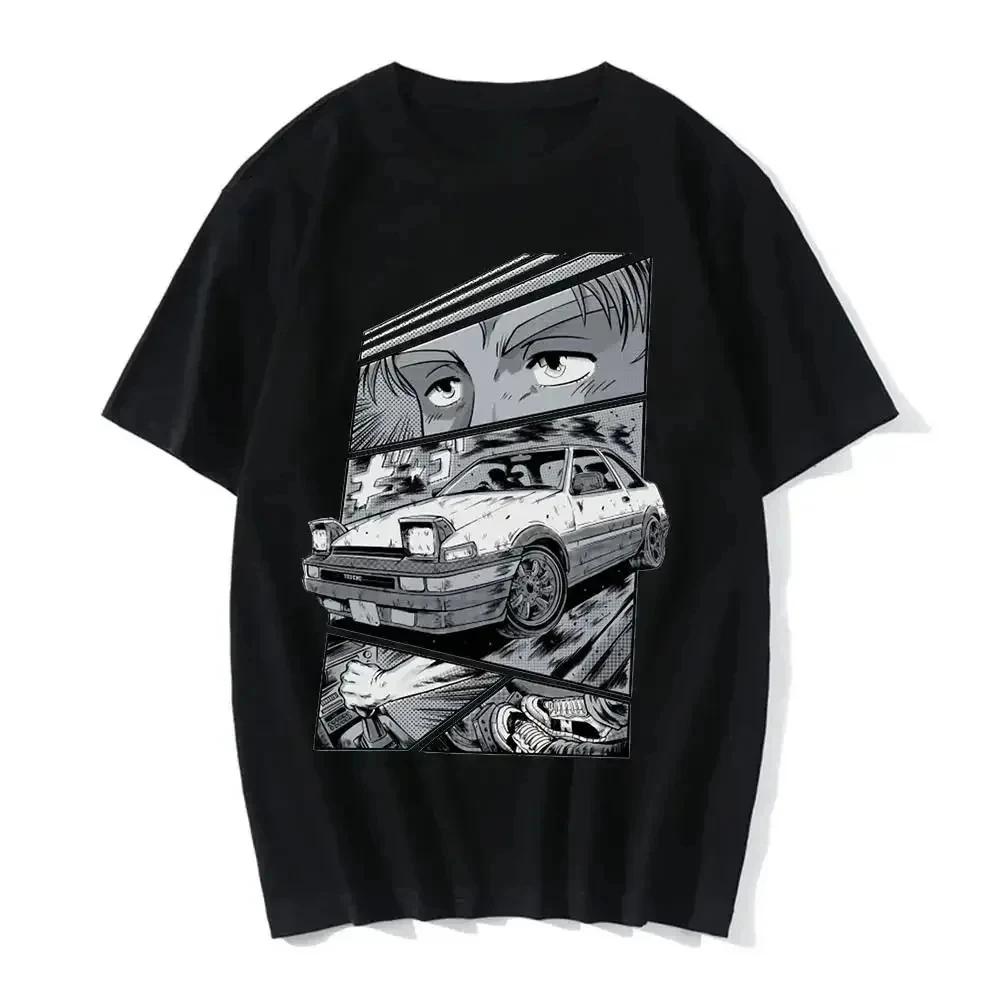 

Футболка Initial D Модний японський аніме-принт Харадзюку Манга Футболка Повсякденна футболка з коротким рукавом Жіночий топ Y2k M