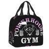 Powerhouse Gym Logo Thermoisolierte Lunchtasche Damen Bodybuilding Fitness Tragbarer Lunchbehälter Reiseaufbewahrung Lebensmittelbox