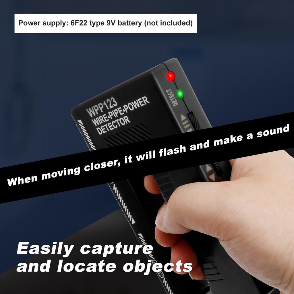 1/2Pcs Metal Detector Handheld Wall Wire Detector Precision Wire Tube Detector with Sound and Light Alarm for Wall and Floor