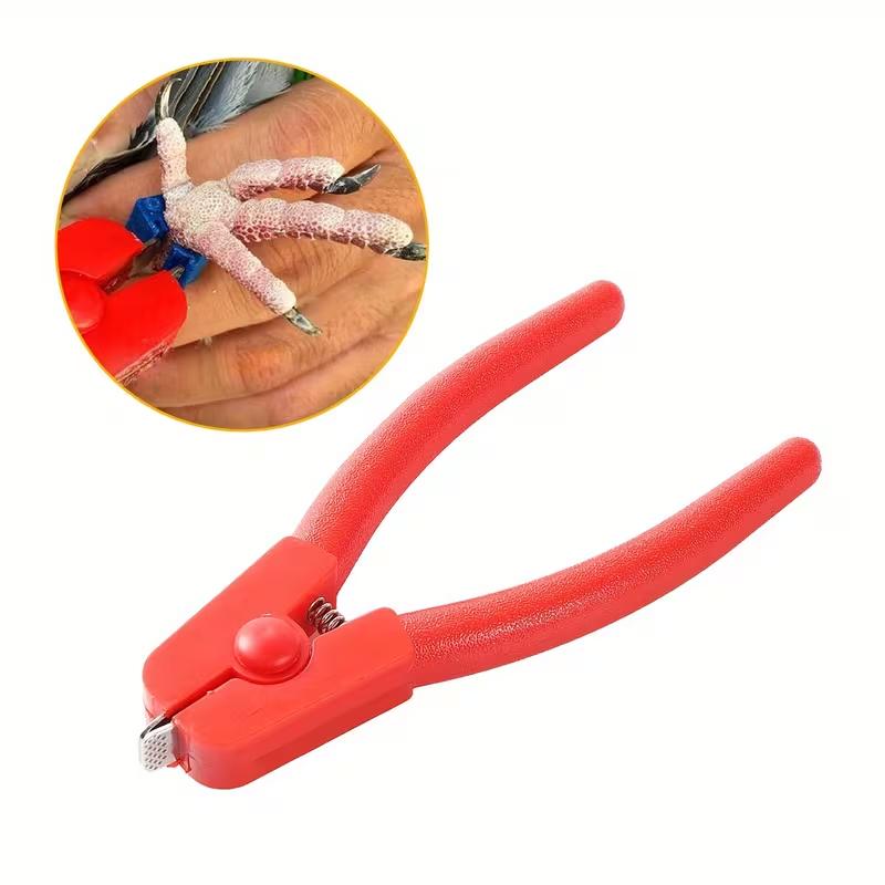 1 PZ 125MM Strumento Multifunzione per la Rimozione degli Anelli alle Zampe degli Uccelli Pinze Professionali per Aprire gli Anelli Elettronici alle Zampe di Piccioni Pappagalli Rosso