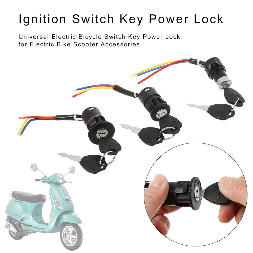 Power Locks Electric Scooter Lock Cycling Parts Ignition Switch Dustproof Lock Key Power Lock