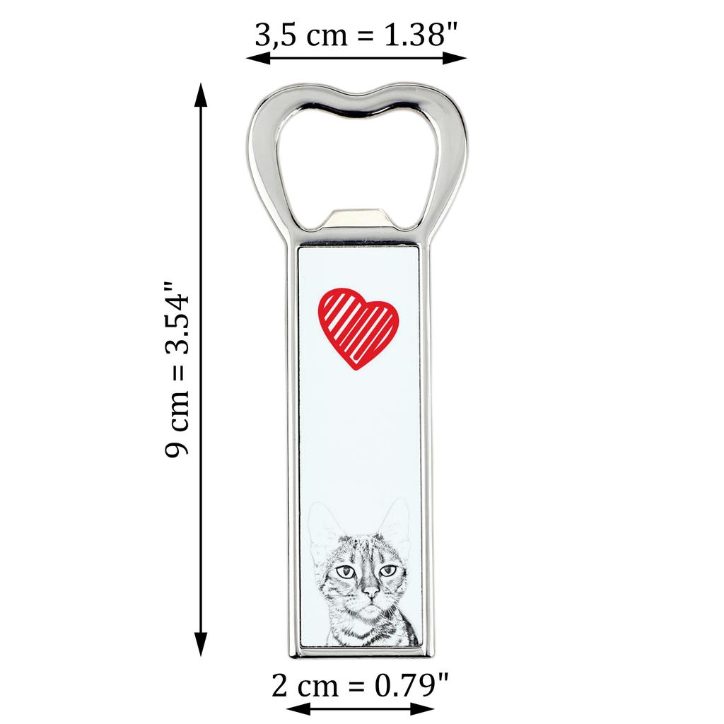Toyger – Bottle opener with a cat, personalized fridge opener | Art-Dog