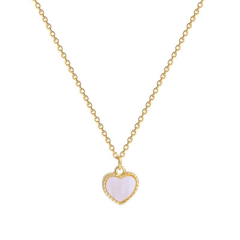 Ins Style Dongdaemun Mother-of-Pearl Titanium Steel Necklace - Simple Niche, Cold Classic Clavicle Chain for Women