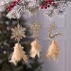 Plastic Christmas Tree Feather Pendant Wall Christmas Decoration  Christmas Party Decor