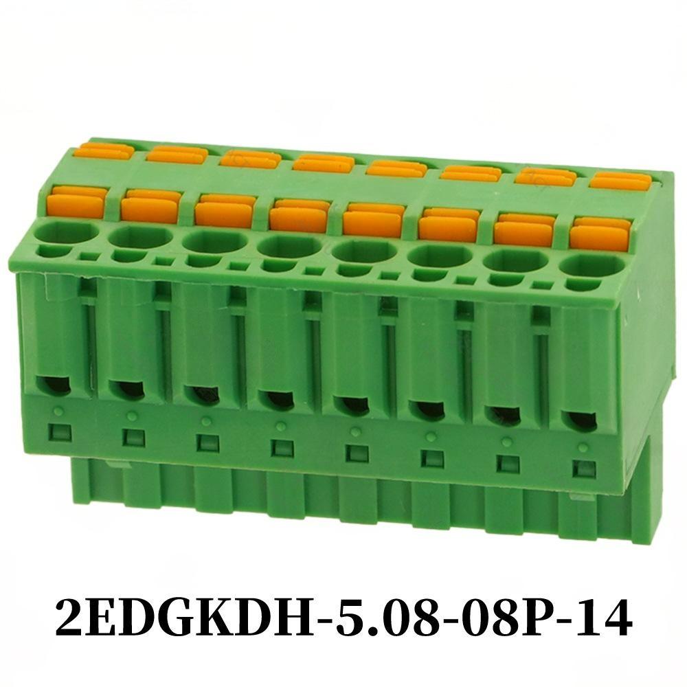 1pc 2EDGKDH-5.08 Spring Loaded Terminal Blocks Weld-free Screw-free Quick Press Wiring For Electrical Equipment