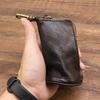 Vintage Distressed Leather Key Case for Men - Large Capacity, Waist Hanging