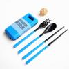 Portable Spoon Fork Chopsticks Plastic Cutlery Tableware Set For Travel Camping