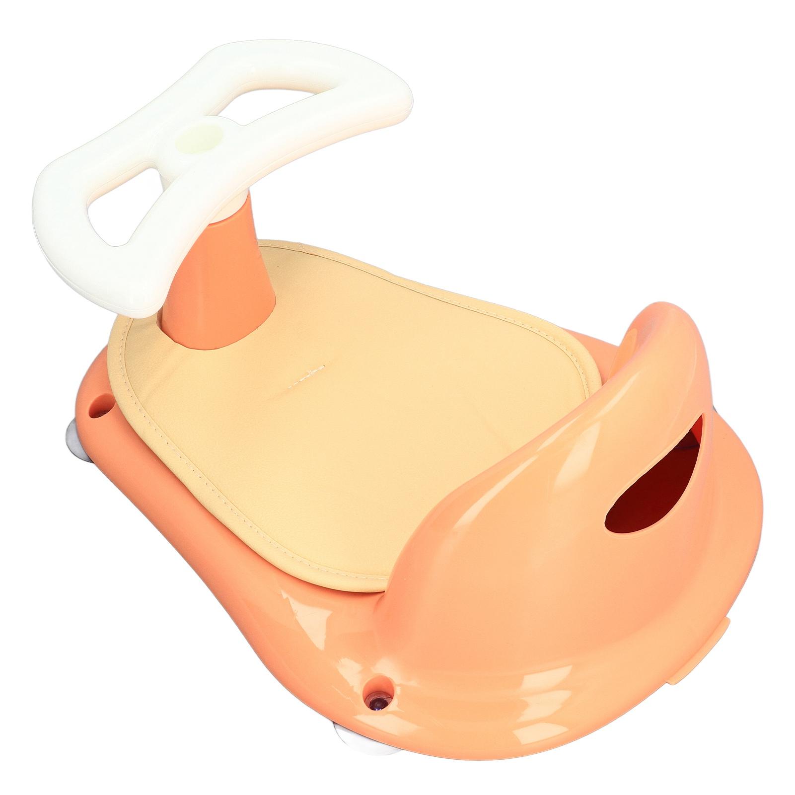 

Baby Bathtub Seat Plastic Detachable Foldable Toddler Shower Chair Stable Skid Resistant Infant Bath Seat for Home