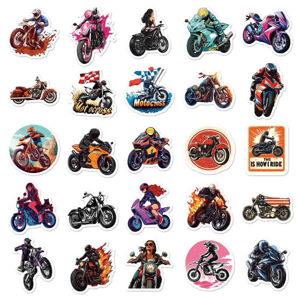 50 New Personalized Motorcycle Motorcycle Graffiti Stickers Outdoor Sports DIY Skateboard Suitcase Stickers