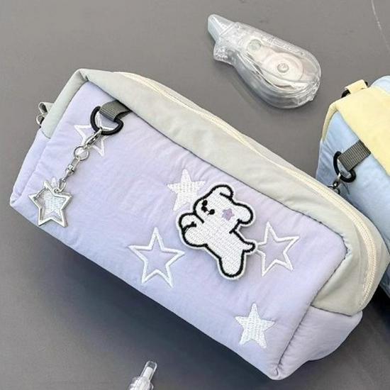 Sea Salt Cheese Taro Small Pencil Case - Cute, High-Value Star Stationery Bag