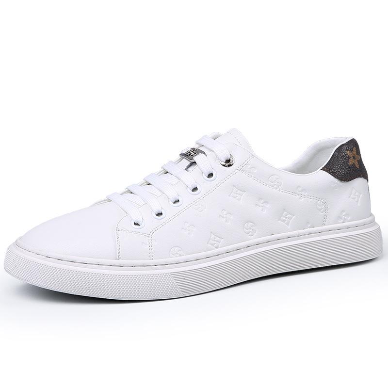 Fashion Brand Mens Casual Shoes Flat Black White Shoes Breathable Soft Male Footwear