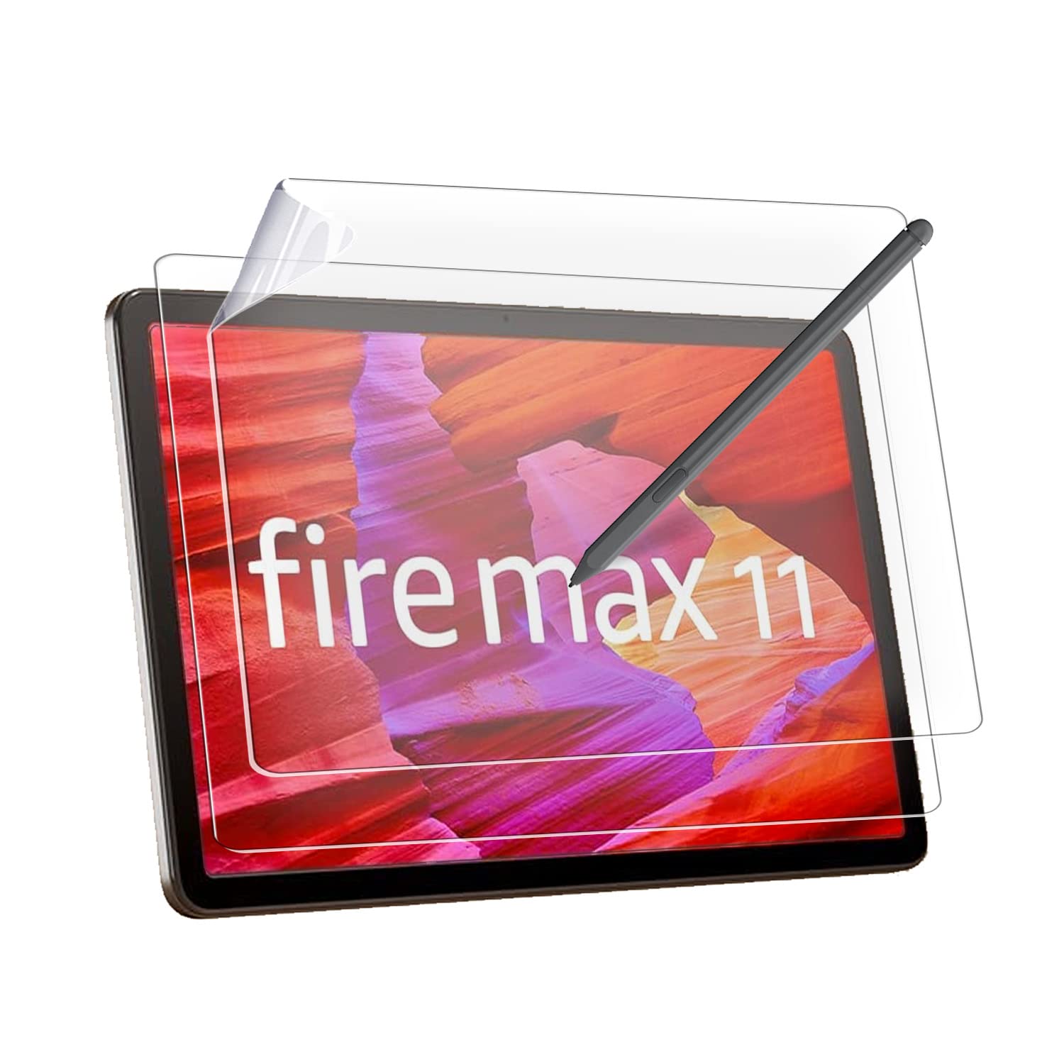 

из Fire Max 11 рисунок защитная пленка 11 дюймов бумага пониженная защитная высокая легко наносится [Набор 2] пленка, ощущение бумаги, [NOUKAJU] пленка, отражение,