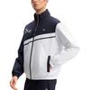 FILA Retro Sports Loose Stand Collar Comfortable Color Block Jacket Men jackets Jade-White A11M443705F-WT