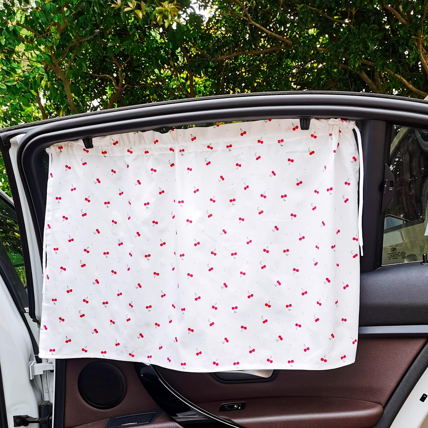 

Cartoon Pattern Car Window Curtain Sun Shade, Universal Reversible UV & Heat Blocker, Must-Have Car Interior Accessory вишня