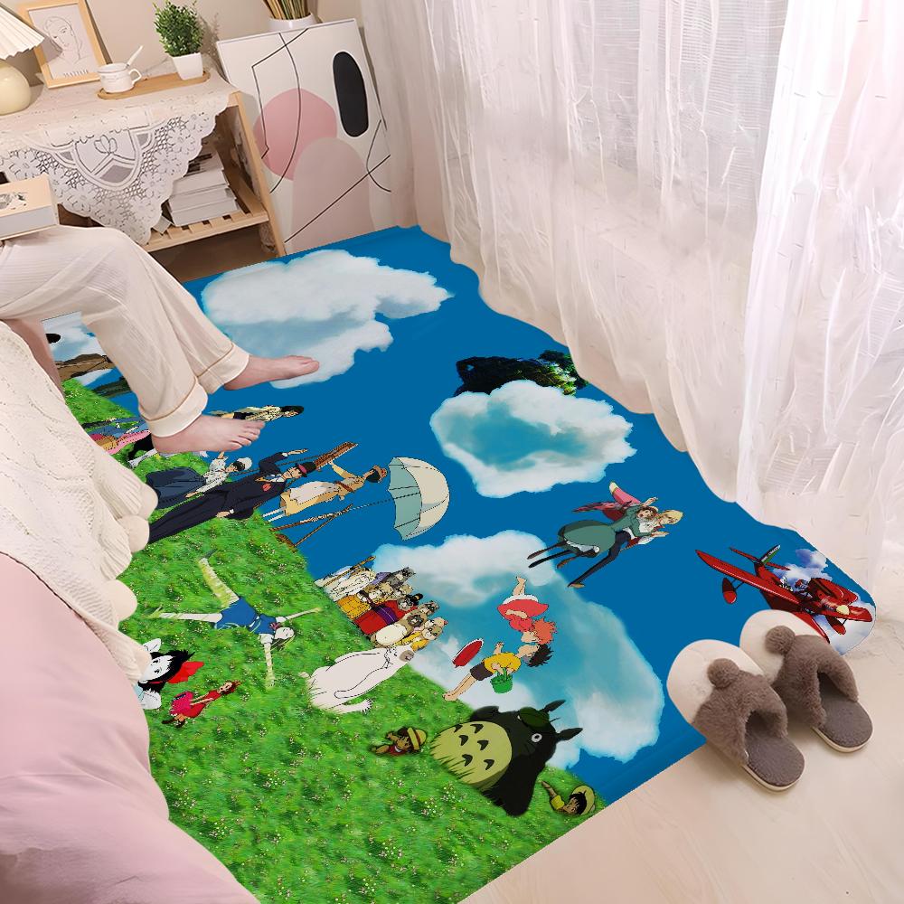 M-miyazaki Hayao Cartoon Anime Room Mats Retro Multiple Choice Living Room Kitchen Rug Non-Slip Welcome Rug