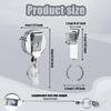 2 Pack Stainless Steel Retractable Keychain Holders Stretchable Work Lanyard with Secure Belt Attachment Daily Use